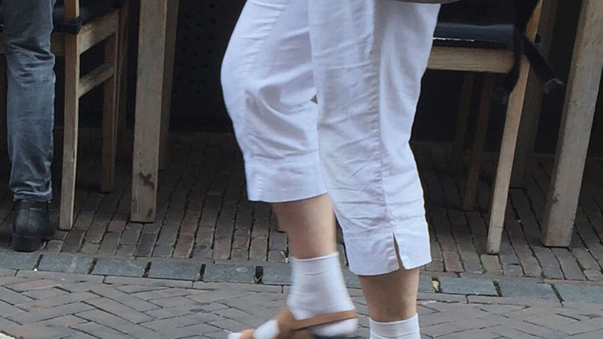 'Adidas-badslippers met sokken, ook zo&rsquo;n voorbeeld' 